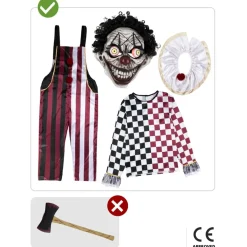 Funidelia Disfraces|Halloween*Disfraz Payaso Terrorífico Premium hombre XXL