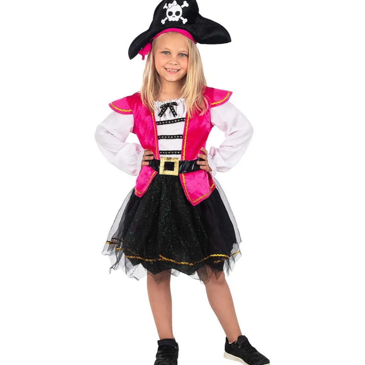 Funidelia Disfraces|Halloween*Disfraz pirata rosa para niña 3-4 años