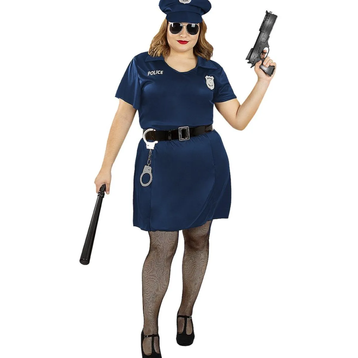 Funidelia Halloween|Disfraces*Disfraz policía para mujer L
