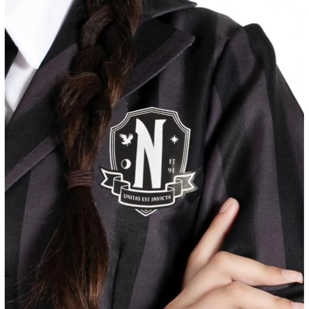 RAVENSBURGER IBÉRICA Disfraces|Halloween*Disfraz uniforme Miércoles con peluca talla M ㅤ