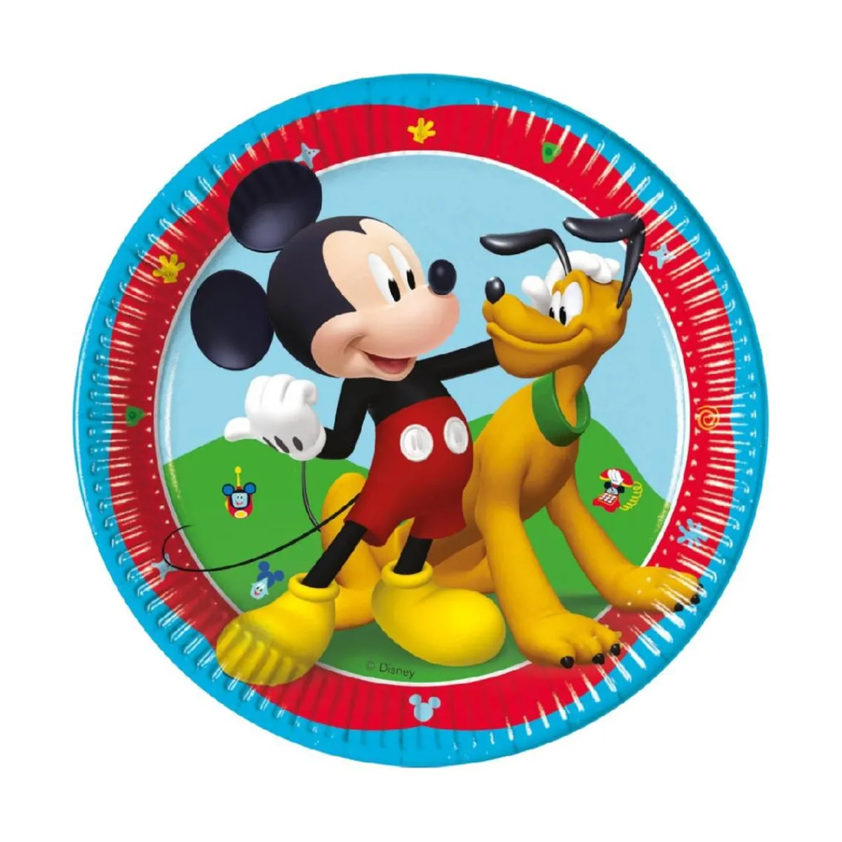 MICKEY Artículos De Fiesta Y Regalos*Disney - Mouse - Pack 8 platos de papel