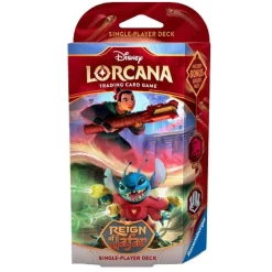 RAVENSBURGER IBÉRICA Juegos Y Puzzles|Friki Zone*Disney Lorcana Reign of Jafar - Mazo de inicio Rubí / Acero (inglés)