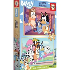 EDUCA BORRAS Juegos Y Puzzles*- Bluey - 2 Puzzles de madera 25 piezas