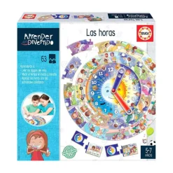 EDUCA BORRAS Juguetes Educativos Y Libros|Juegos Y Puzzles*- Juego educativo Aprender las Horas: leer reloj y practicar conceptos ㅤ