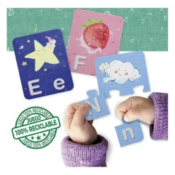 EDUCA BORRAS Juguetes Educativos Y Libros|Juegos Y Puzzles*- Juego educativo Aprender es Divertido: El Abecedario con 81 piezas ㅤ