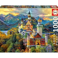 EDUCA BORRAS Juegos Y Puzzles*- Puzzle Adultos Neuschwanstein 1000 Piezas ㅤ
