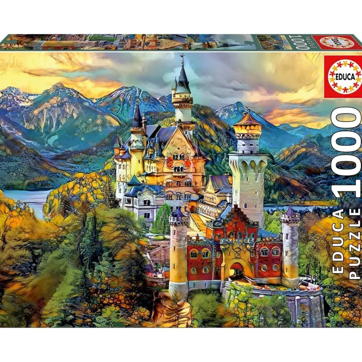EDUCA BORRAS Juegos Y Puzzles*- Puzzle Adultos Neuschwanstein 1000 Piezas ㅤ
