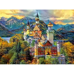 EDUCA BORRAS Juegos Y Puzzles*- Puzzle Adultos Neuschwanstein 1000 Piezas ㅤ