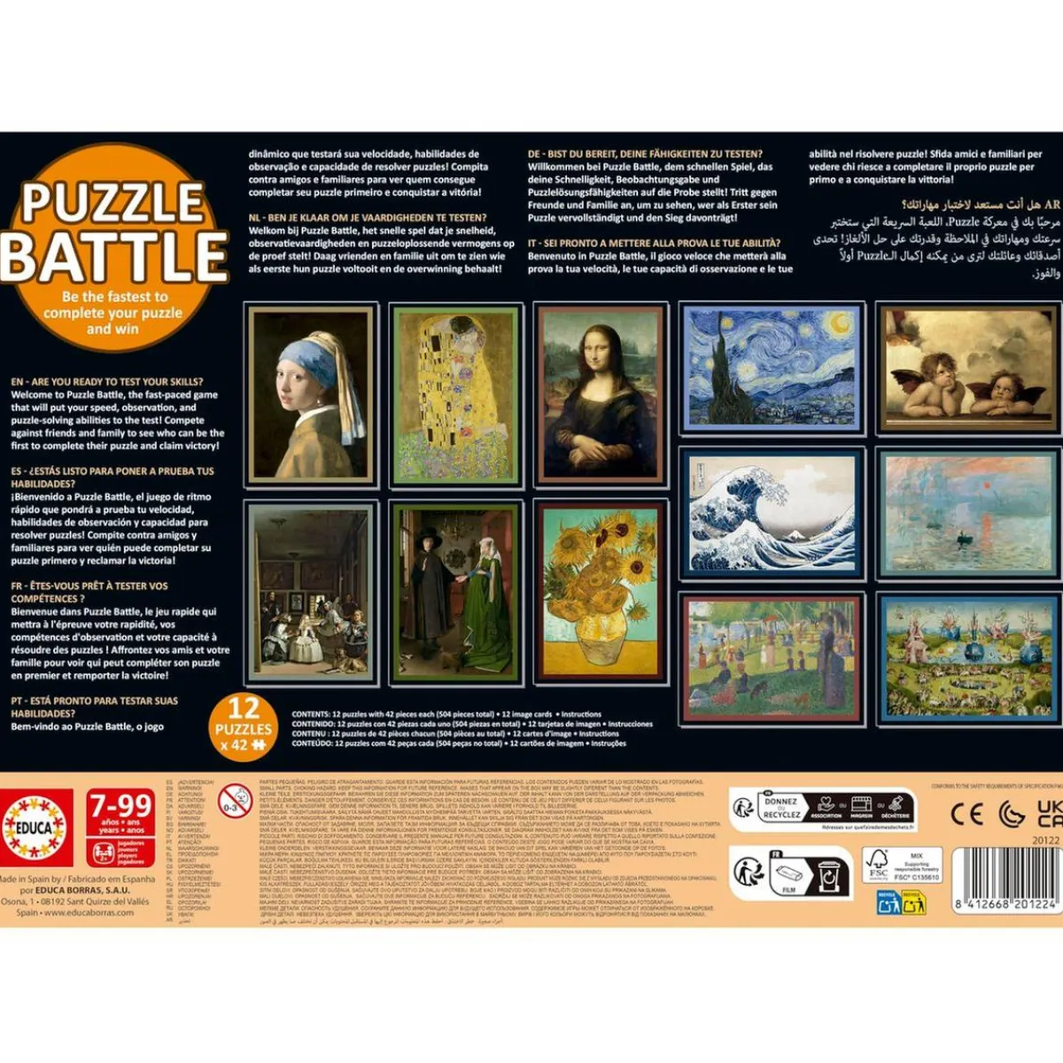 EDUCA BORRAS Juegos Y Puzzles*- Puzzle Battle Arte