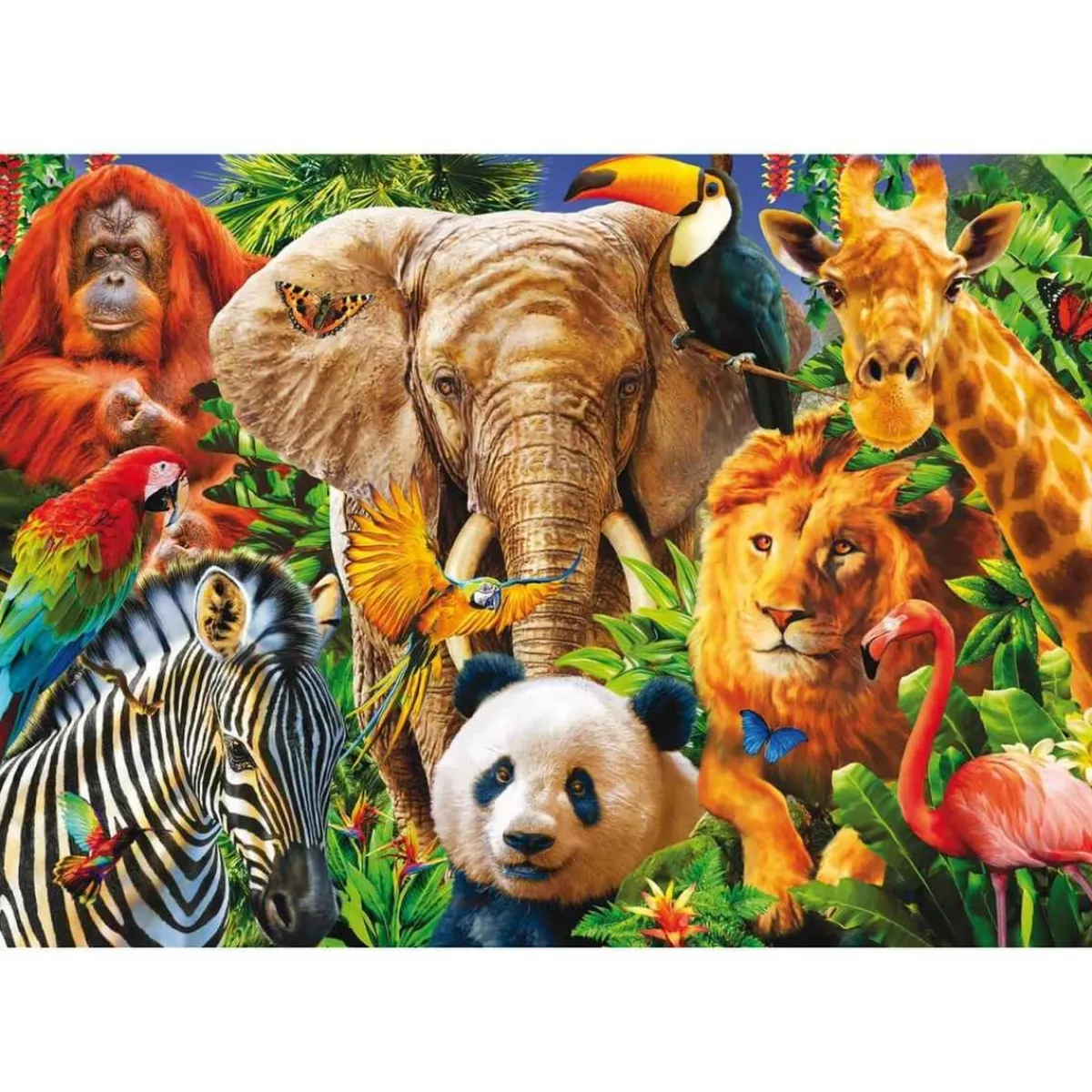 EDUCA BORRAS Juegos Y Puzzles*- Puzzle collage de animales salvajes 500 piezas ㅤ