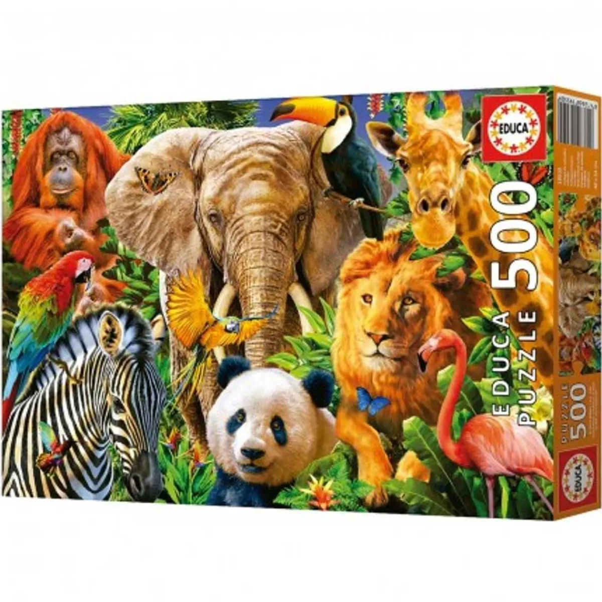 EDUCA BORRAS Juegos Y Puzzles*- Puzzle collage de animales salvajes 500 piezas ㅤ