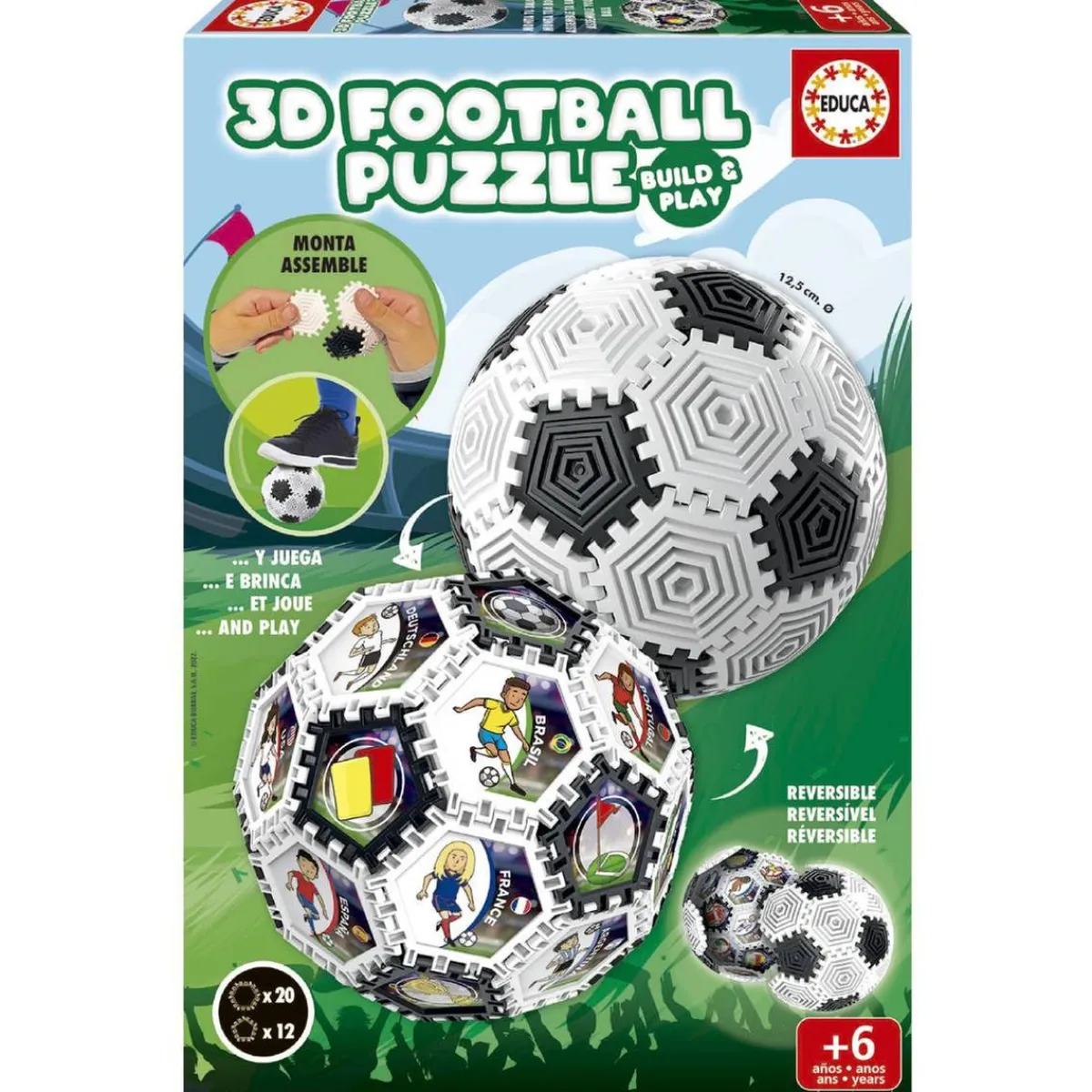 EDUCA BORRAS Juegos Y Puzzles*- Puzzle 3D fútbol