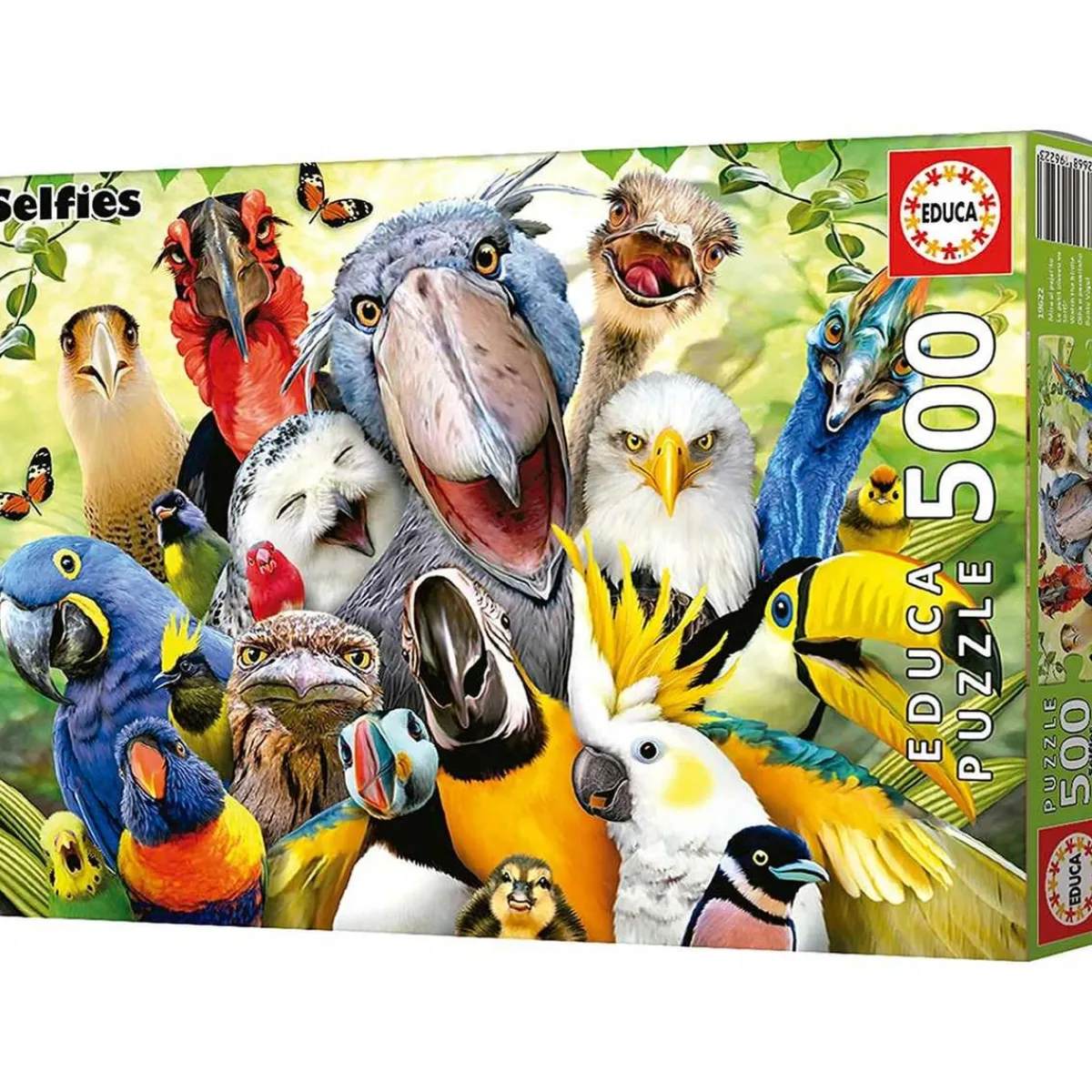 EDUCA BORRAS Juegos Y Puzzles*- Puzzle de pajarito: 500 piezas, 48x34 cm con Cola Fix para montaje ㅤ