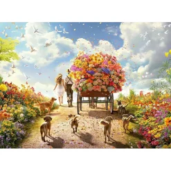 EDUCA BORRAS Juegos Y Puzzles*- Puzzle Paisaje Floral de 1000 Piezas ㅤ