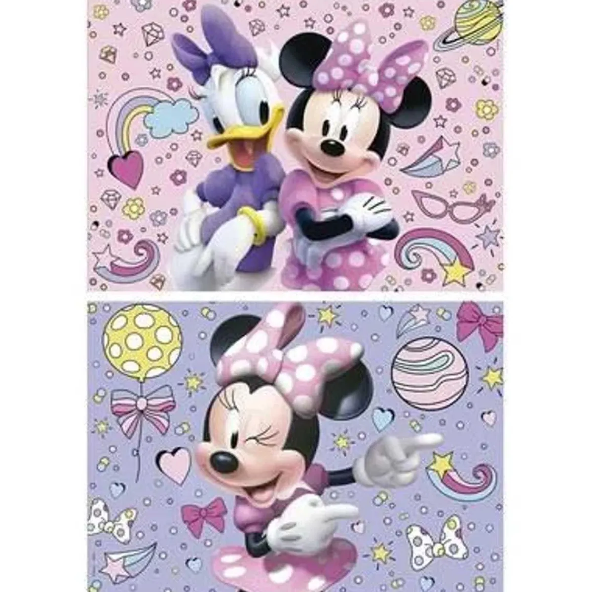 EDUCA BORRAS Juegos Y Puzzles*- Set de 2 Puzzles Minnie: 48 piezas cada uno, 28x20 cm montados ㅤ