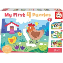 EDUCA BORRAS Juegos Y Puzzles*Educa Borrás - Mamás y bebés - My first 4 puzzles