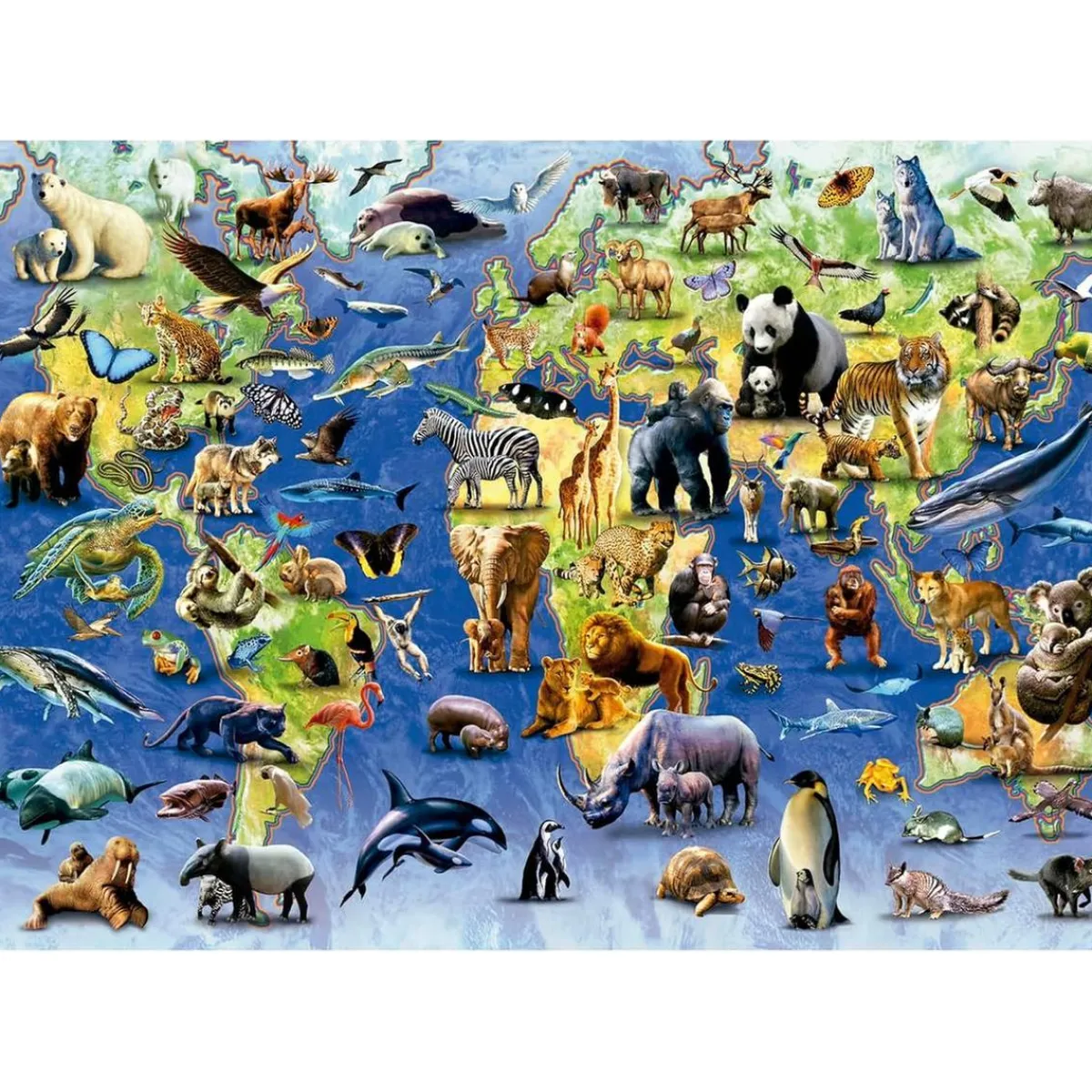 EDUCA BORRAS Juegos Y Puzzles*educa borrás - Puzzle Fauna Amenazada 500 Piezas Adultos ㅤ