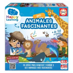 EDUCA BORRAS Juguetes Educativos Y Libros|Juegos Y Puzzles*Educa Borrás - Quiz Animales Fascinantes - Juego de mesa Happy Learning