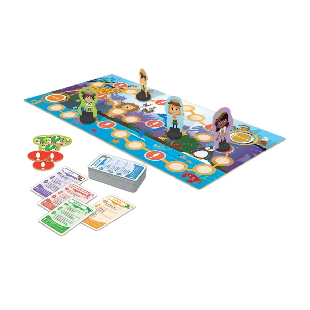 EDUCA BORRAS Juguetes Educativos Y Libros|Juegos Y Puzzles*Educa Borrás - Quiz Animales Fascinantes - Juego de mesa Happy Learning