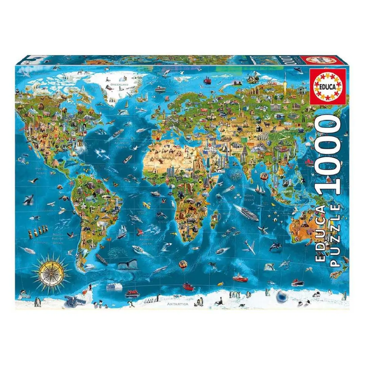EDUCA BORRAS Juegos Y Puzzles*Educa Borrás - Wonders of the World - Puzzle 1000 piezas