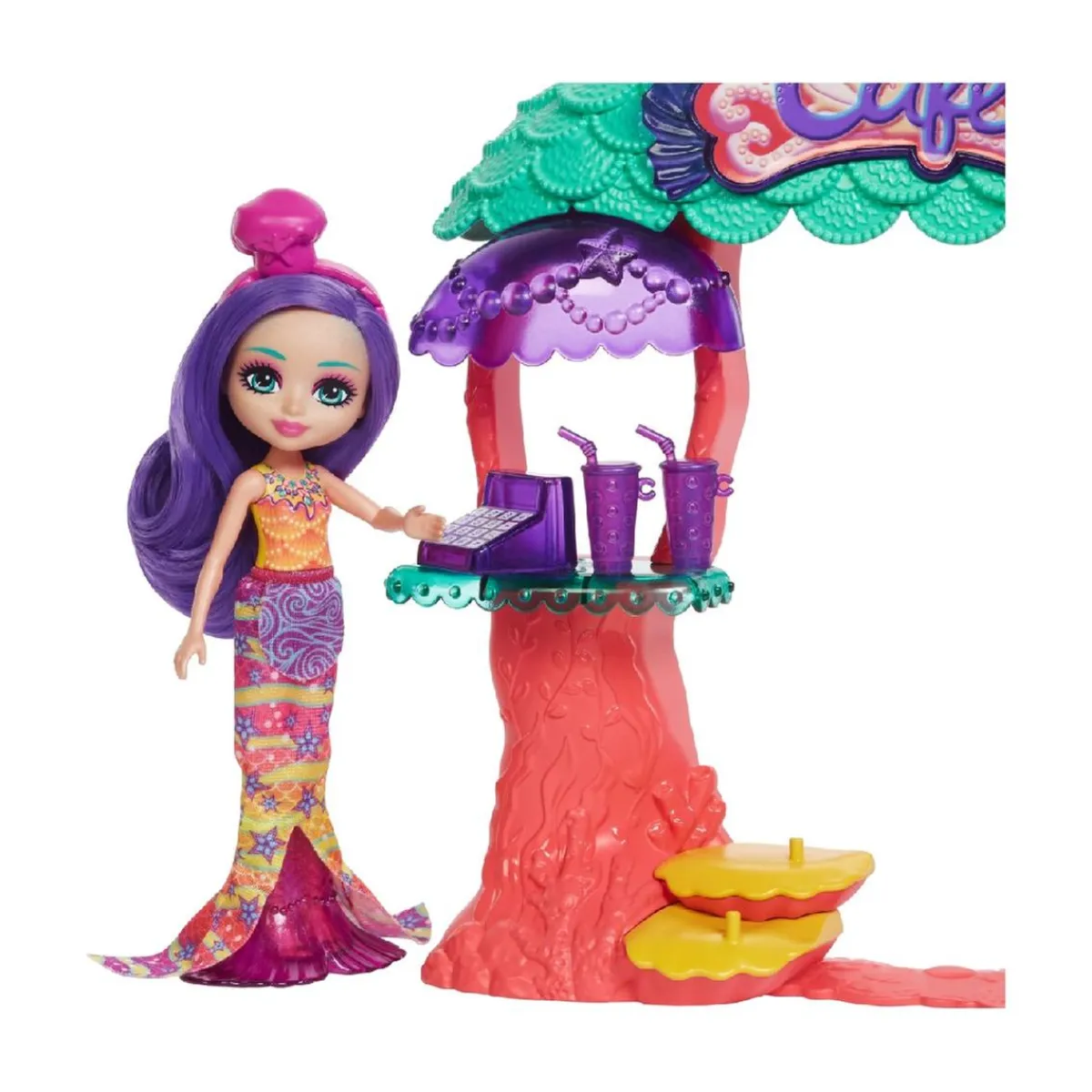 BARBIE Muñecas*Enchantimals - Cafetería submarina
