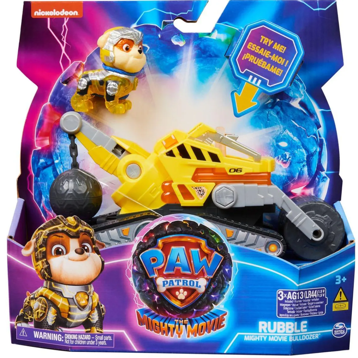 SPIN MASTER Coleccionables Y Mini Mundos*Energía - Patrulla Canina - Camión de construcción de juguete con figura de acción, luces y sonidos ㅤ