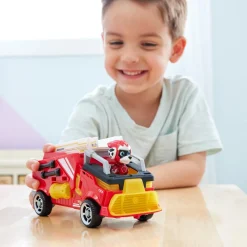 SPIN MASTER Coleccionables Y Mini Mundos*Energía - Patrulla Canina - Camión de bomberos de juguete con figura de acción de Marshall, luces y sonidos ㅤ