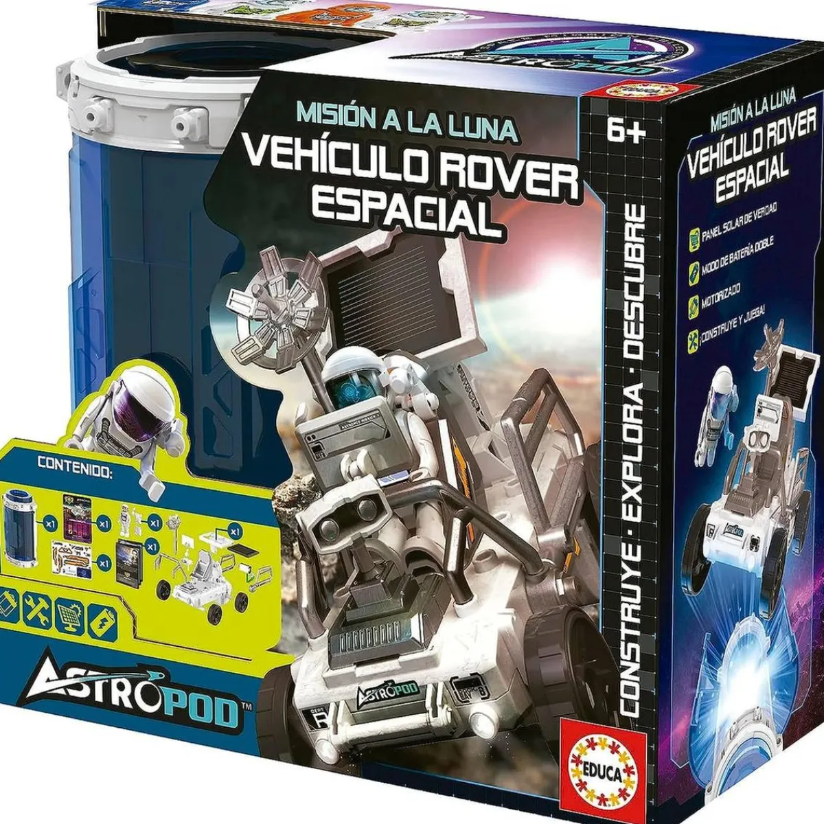 EDUCA Steam*Energía - Vehículo Rover espacial motorizado con panel solar de 23 piezas ㅤ