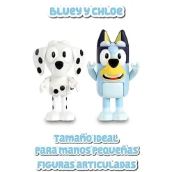 FAMOSA Coleccionables Y Mini Mundos*- Bluey - Pack 4 Figuras articuladas de personajes de Serie de Dibujos Animados ㅤ