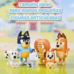FAMOSA Coleccionables Y Mini Mundos*- Bluey - Pack Figuras Familia y Compañeros de Colección Serie Dibujos Infantil ㅤ