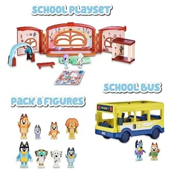 FAMOSA Coleccionables Y Mini Mundos*- Bluey - Pack Figuras Familia y Compañeros de Colección Serie Dibujos Infantil ㅤ