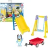 FAMOSA Coleccionables Y Mini Mundos*- Bluey - Set de Juguete Parque Mini Playset con Figura articulada de Perrito, Serie de Dibujos Animados ㅤ