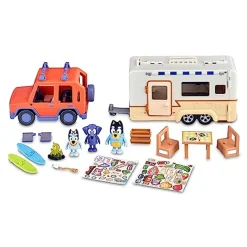 FAMOSA Coleccionables Y Mini Mundos*- Bluey - Vehículo de vacaciones con tablas de surf y figurita articulada ㅤ