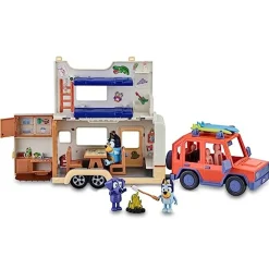 FAMOSA Coleccionables Y Mini Mundos*- Bluey - Vehículo de vacaciones con tablas de surf y figurita articulada ㅤ