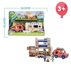 FAMOSA Coleccionables Y Mini Mundos*- Bluey - Vehículo de vacaciones con tablas de surf y figurita articulada ㅤ