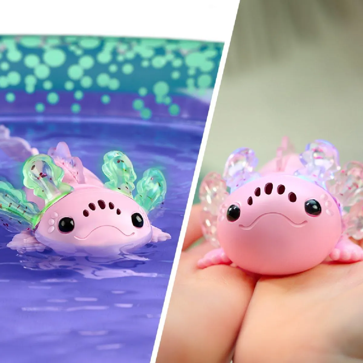 BIZAK Figuras De Acción*Fingerlings - Baby Axolotl Nadador