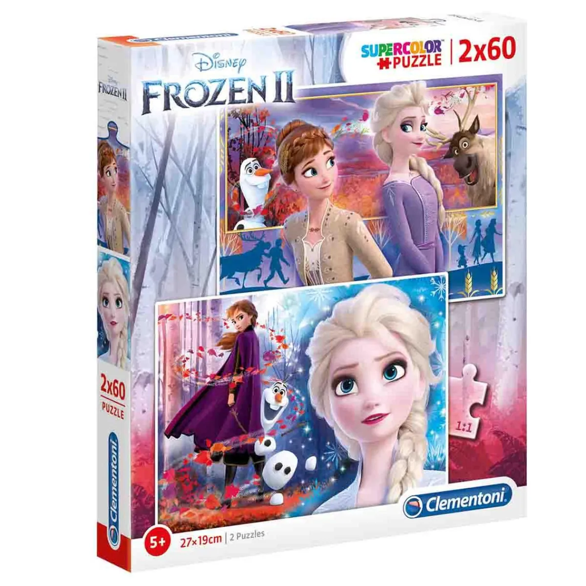 CLEMENTONI Juegos Y Puzzles*Frozen - Puzzle 2x60 piezas Frozen 2