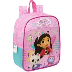 SAFTA Material Escolar*Gabby's Dollhouse - Mochila guardería adaptable a carro - Colección Party