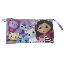 T-RACERS Material Escolar*Gabby's Dollhouse - Portatodo triple