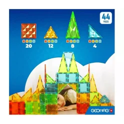 GEOMAC Steam*Geomag - Magnetic Tiles Gems 44 piezas