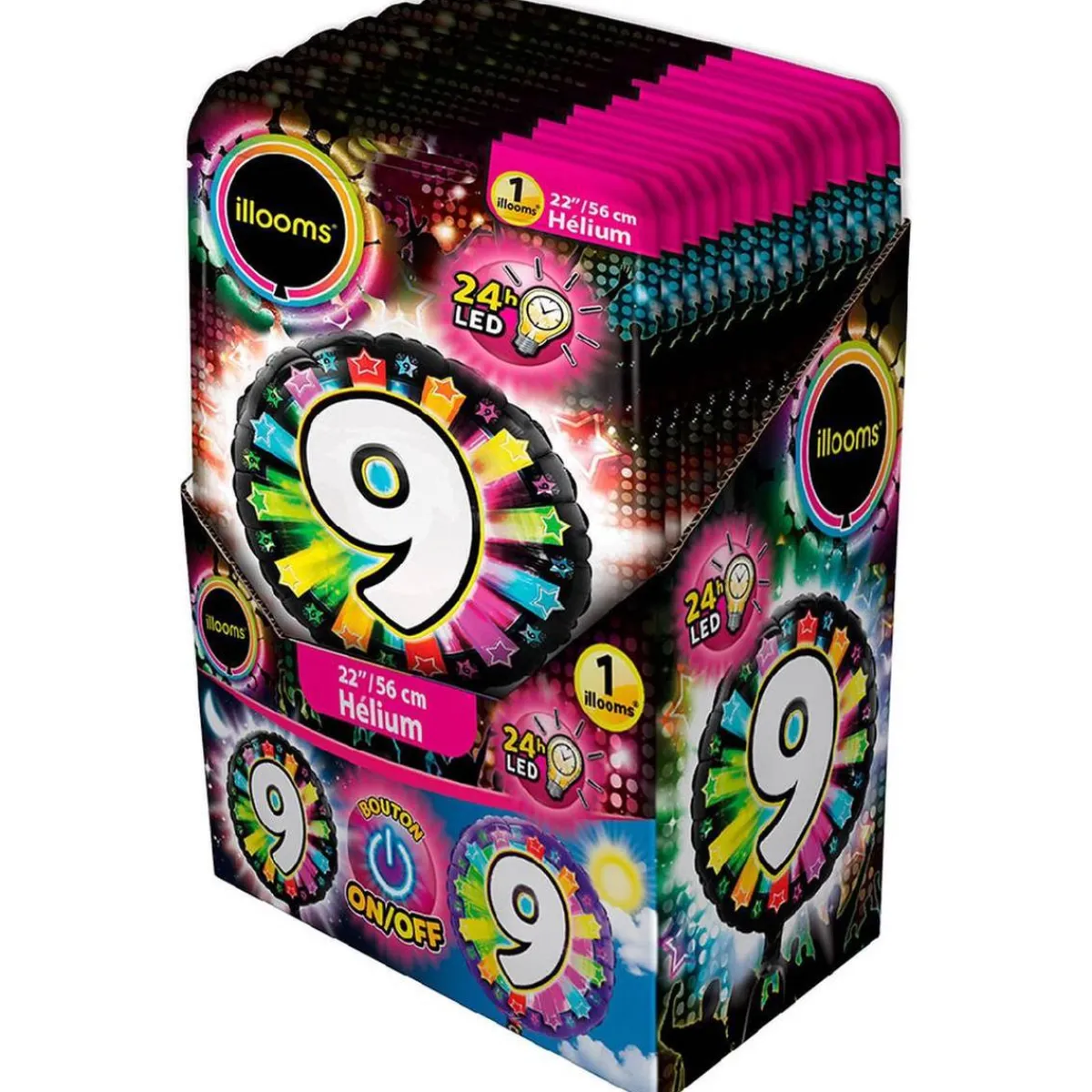 TOYS "R" US Artículos De Fiesta Y Regalos*Globo LED helio número 9