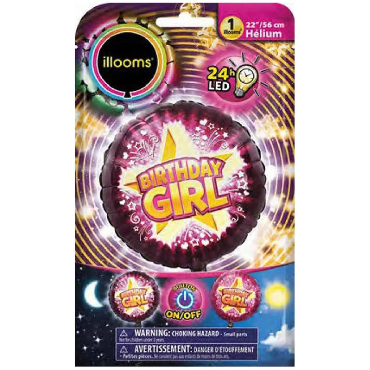 TOYS "R" US Artículos De Fiesta Y Regalos*Globo luz LED - Birthday Girl