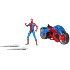 HASBRO IBERIA Figuras De Acción*Hasbro - Spider-man - Moto Arácnida Spider-Man - Set de Juego con Figura y Proyectiles ㅤ