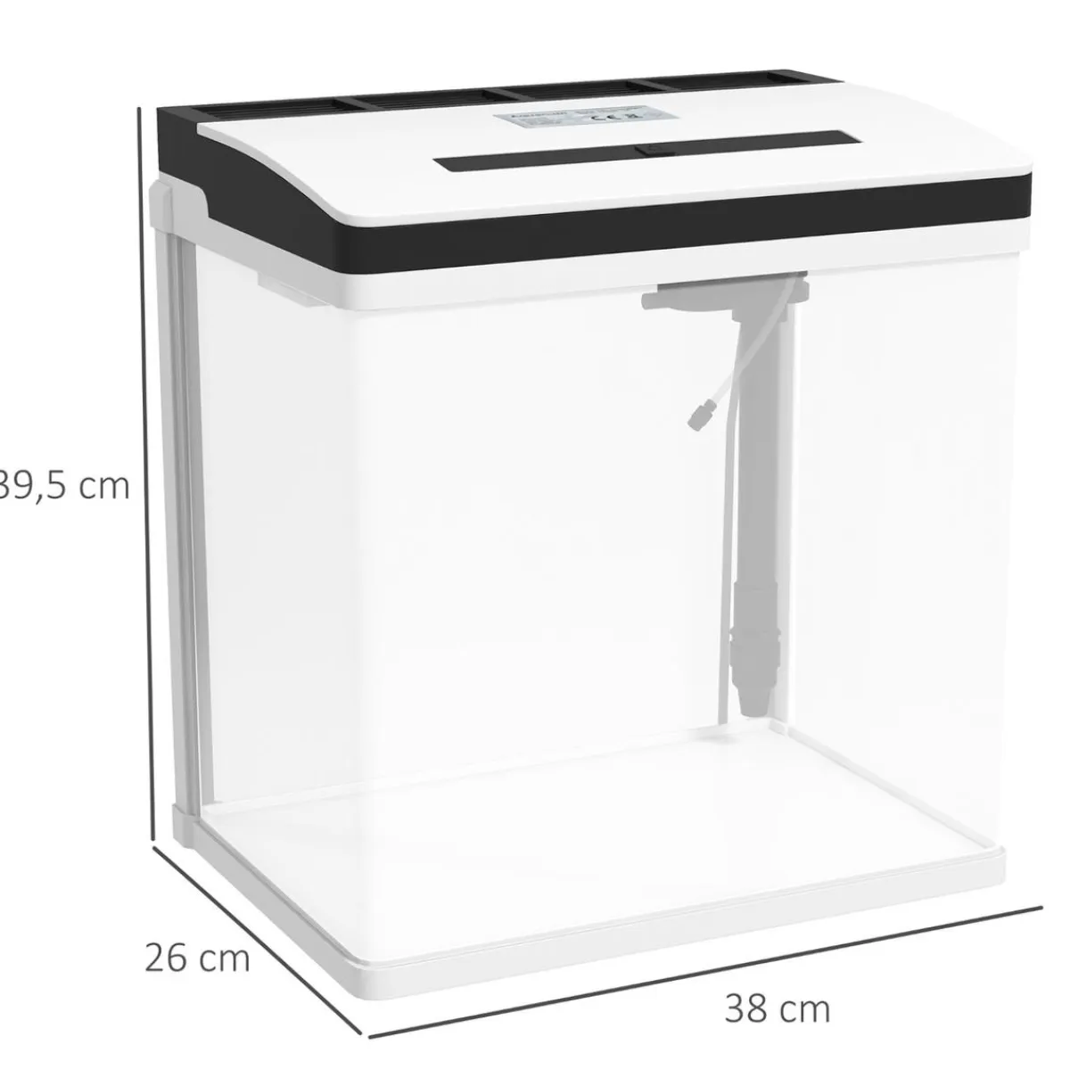 PawHut Steam*Homcom - Acuario 28L con filtro e iluminación