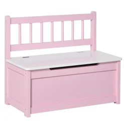 Homcom Estilo De Vida*- Baúl para juguetes Madera Rosa