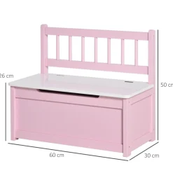 Homcom Estilo De Vida*- Baúl para juguetes Madera Rosa