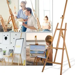 Homcom Arte Y Manualidades*- Caballete de pintura de madera