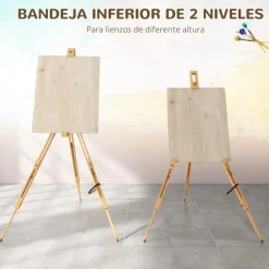 VINSETTO Arte Y Manualidades*Homcom - Caballete de pintura plegable de madera