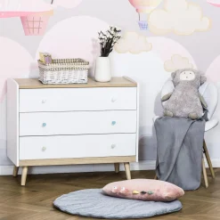 Homcom Estilo De Vida*- Cajonera infantil con 3 cajones