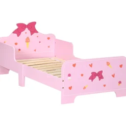 Homcom Estilo De Vida*- Cama infantil corazones Rosa